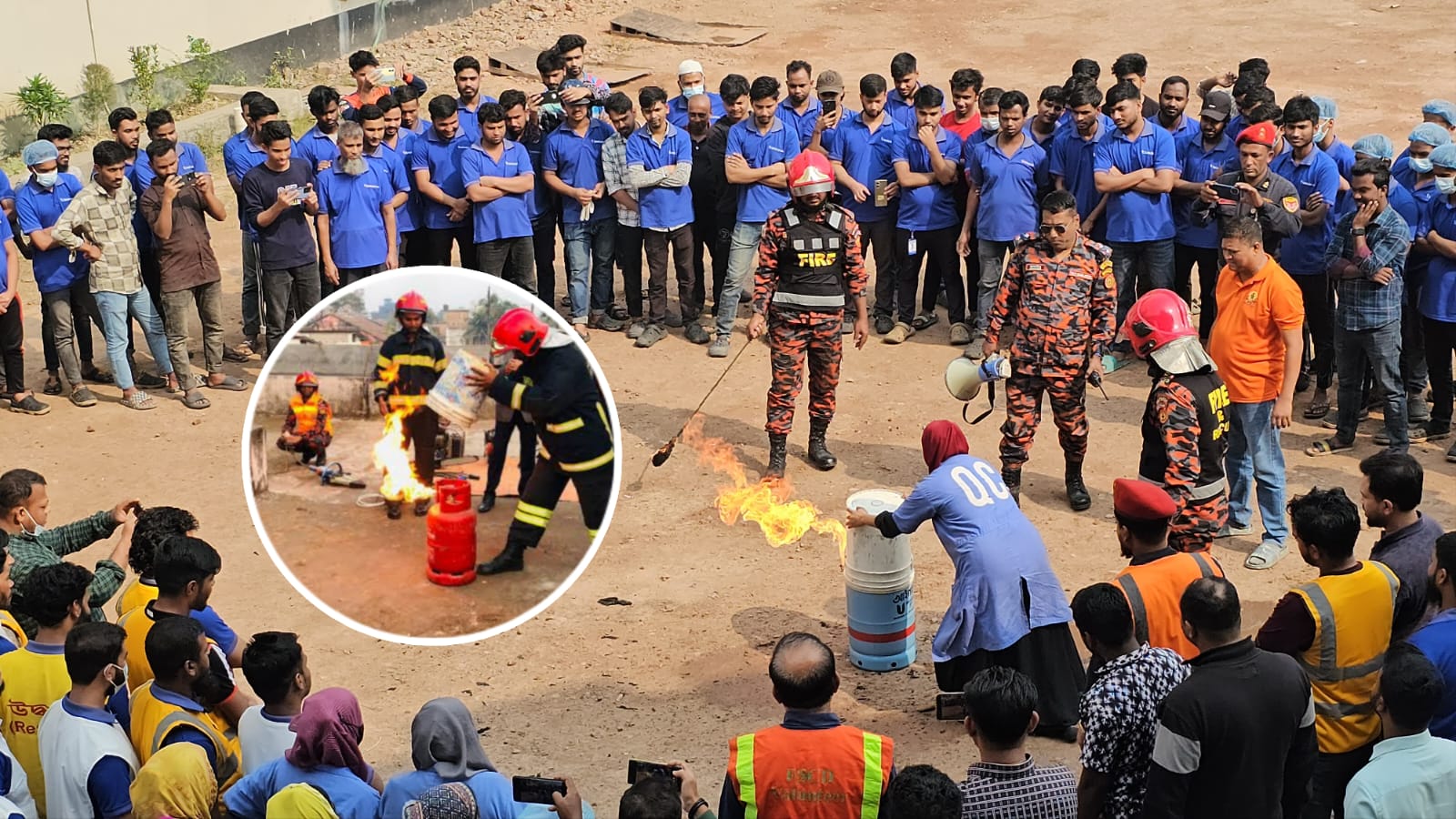 কর্মীদের সুরক্ষায় ট্রান্সক্রাফট লিমিটেডে ফায়ার সার্ভিসের মৌলিক প্রশিক্ষণ অনুষ্ঠিত