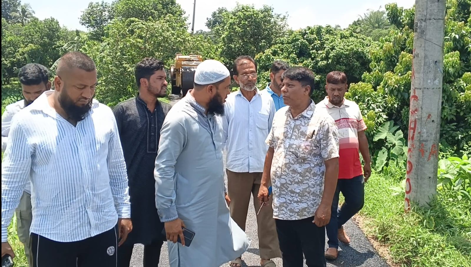 হারিয়া-পৌরসভা সড়কের উন্নয়নকাজ পরিদর্শন করলেন ভারপ্রাপ্ত চেয়ারম্যান আব্দুল্লাহ আল মামুন